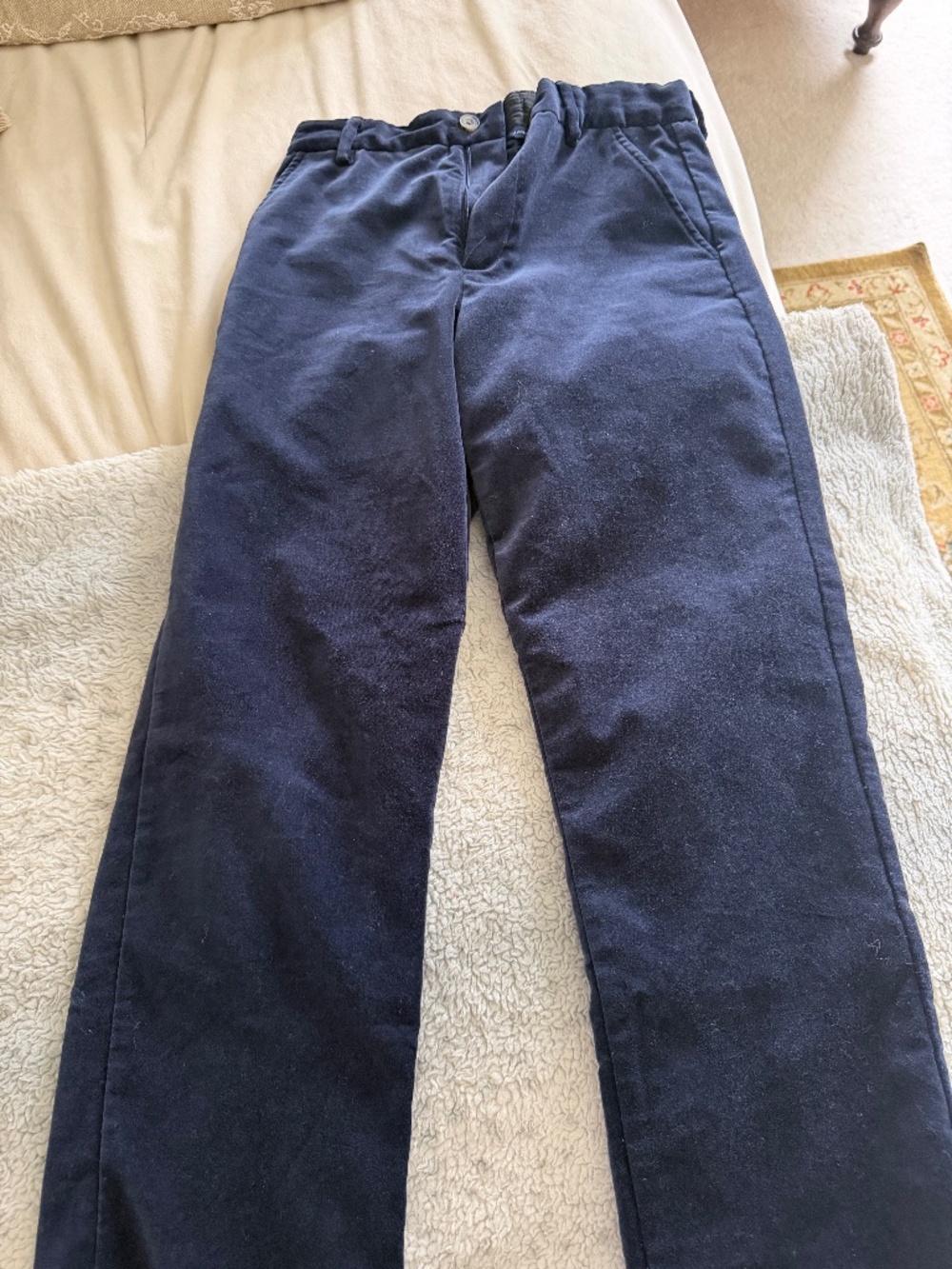 Janie and Jack Boys Navy Blue Velvet Dress Pants – Size 16